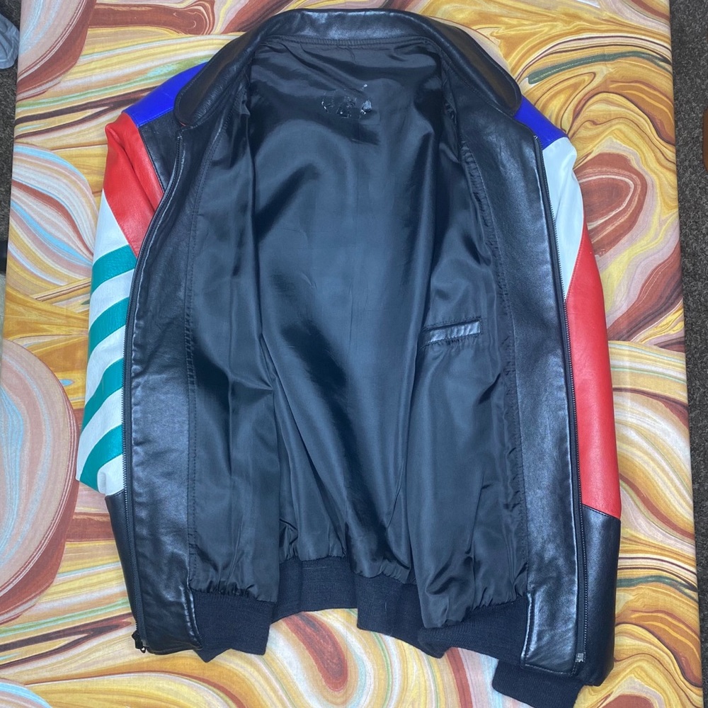 Vintage 9 Ball Leather Jacket 90’s Seinfeld Color - Picture 4 of 9